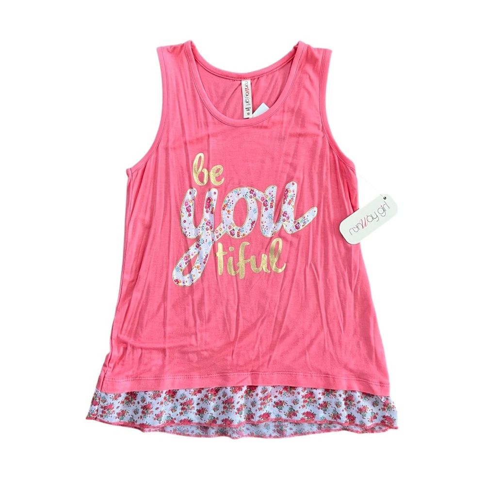 NWT! Girls' Sleeveless Tank Top – "BeYOUtiful" Design / Size 10